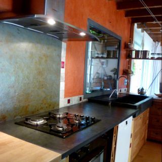 belle cuisine en ardoise avec évier dans la masse belle cuisine en ardoise avec évier dans la masse